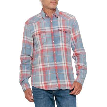 Lucky Brand Plaid Western Shirt - Long Sleeve in Indigo/Red