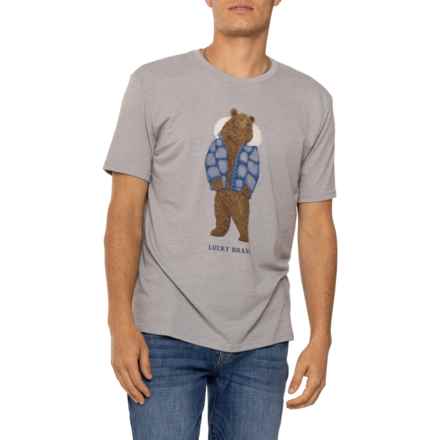 Lucky Brand Puffer Bear Graphic T-Shirt - Short Sleeve in Limestone