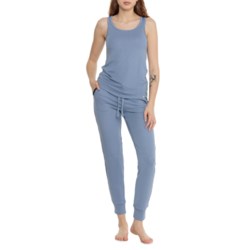 Lucky Brand Ribbed Tank Top and Joggers Set in Stonewash Blue