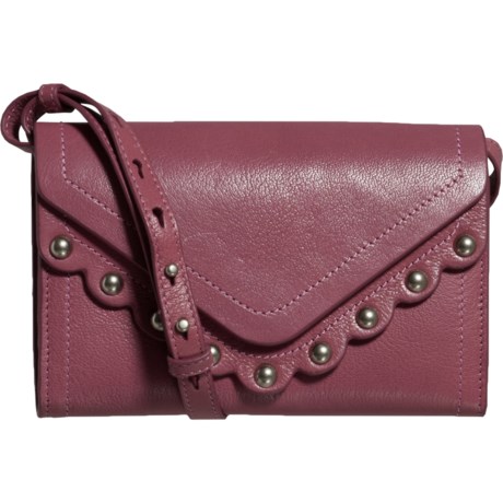 Lucky Brand Ruth Scalloped Crossbody Bag - Leather in Deep Orchid