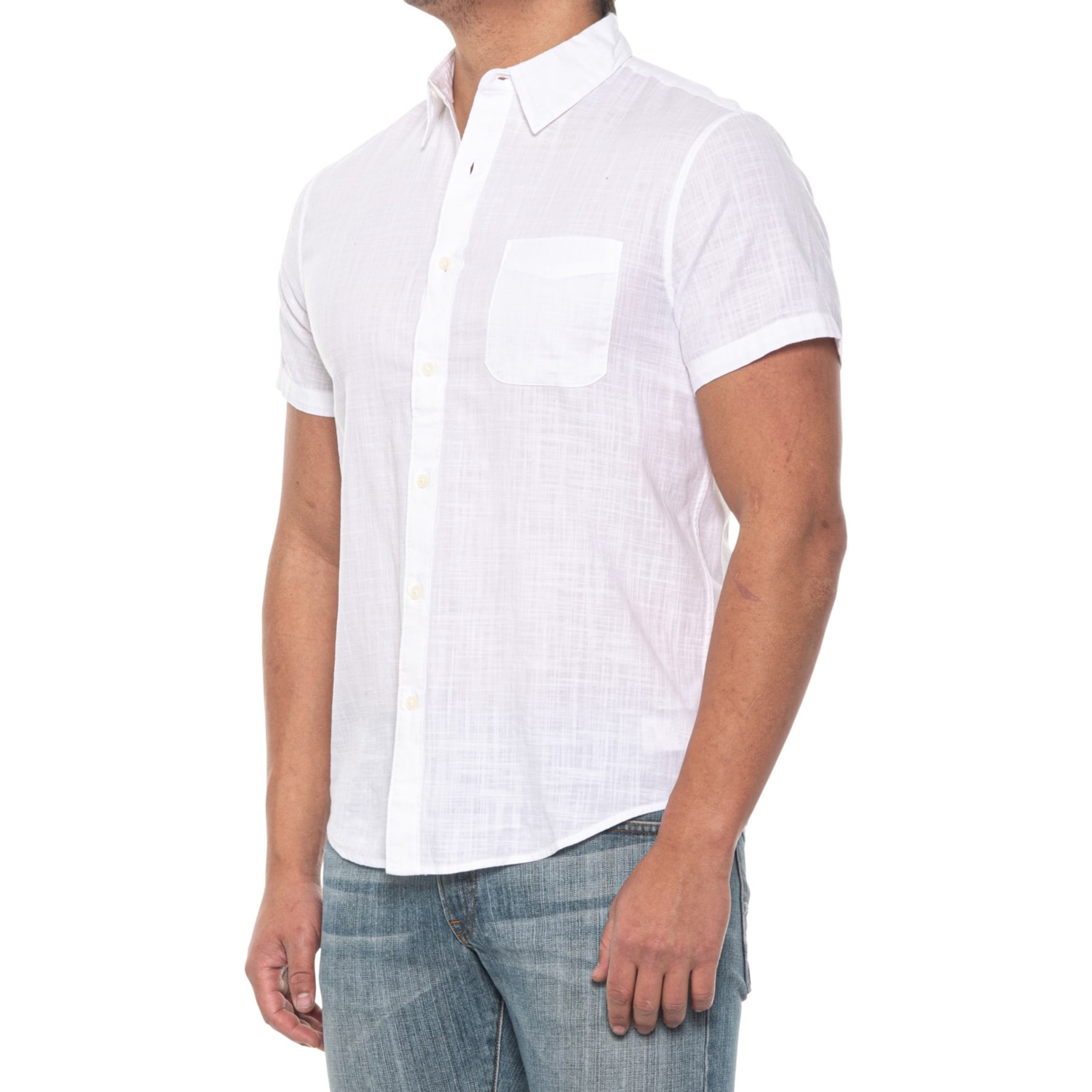 Lucky Brand Men's Short Sleeve Button-Up Shirt - Lightweight Woven Fabric, Chest Pocket - View #12
