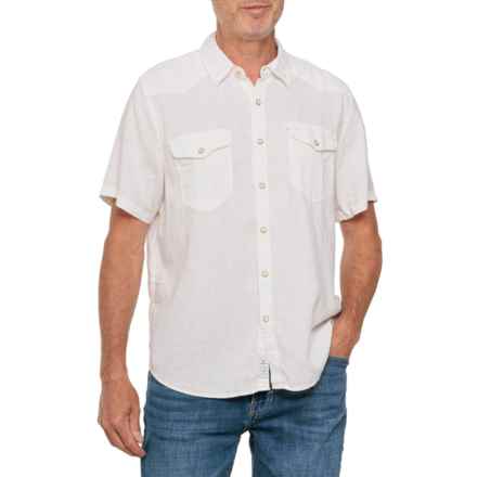 Lucky Brand Santa Fe Western Shirt - Snap Front, Short Sleeve in Whisper White