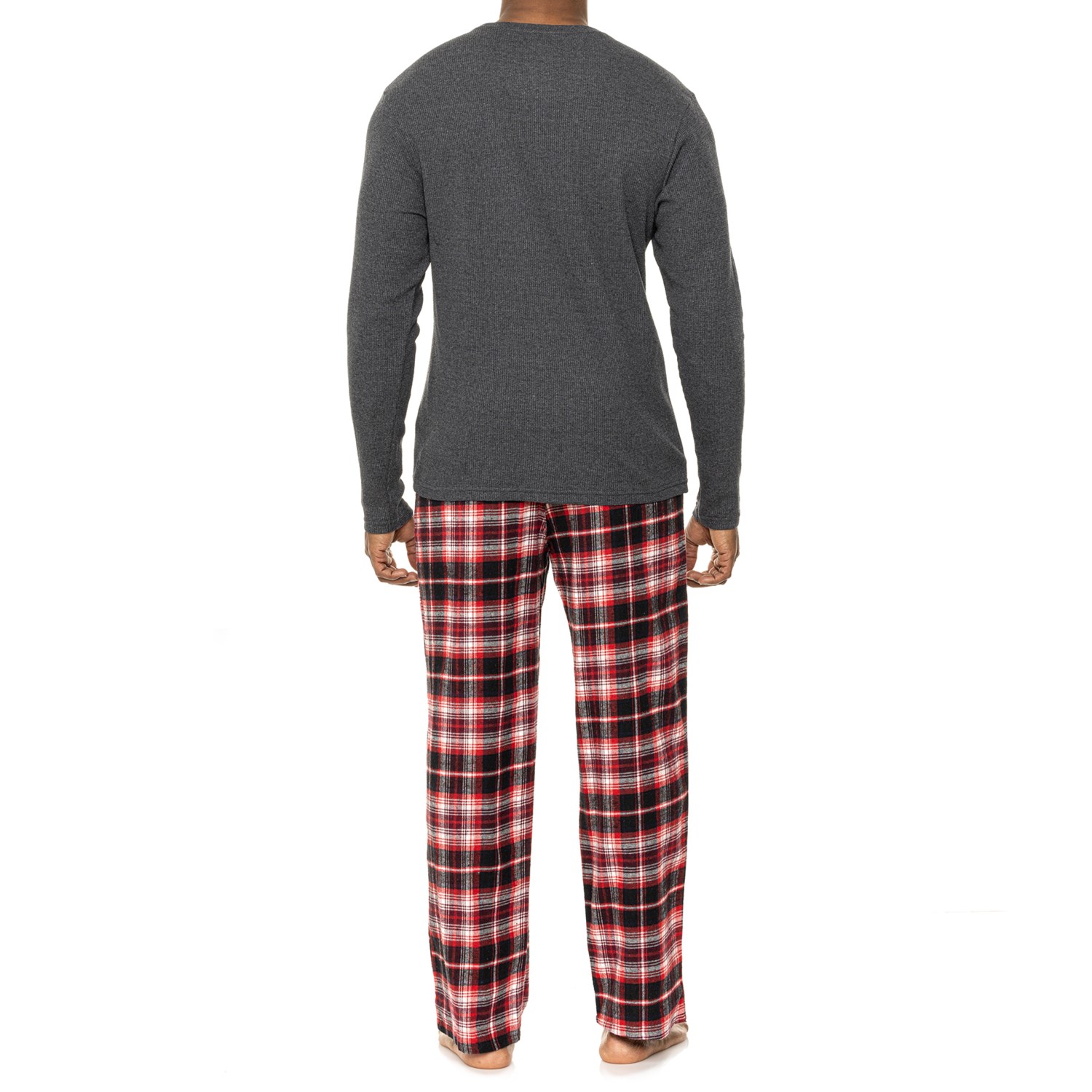 Lucky Brand Santa Thermal Flannel Pajamas - Long Sleeve