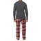2KUKM_2 Lucky Brand Santa Thermal Flannel Pajamas - Long Sleeve