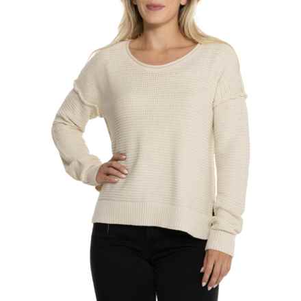 Lucky Brand Scoop Neck Textured Sweater in Birch