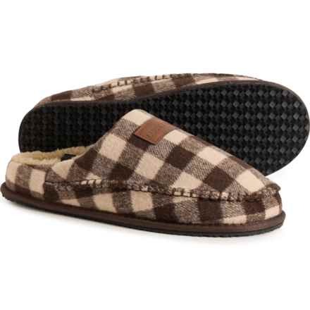 Lucky Brand Scuffed Plush Slippers (For Men) in Brown