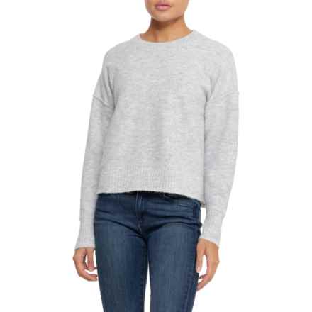 Lucky Brand Solid Crew Neck Sweater in Gray Violet