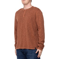 Lucky Brand Solid Slub Henley Shirt - Long Sleeve in Sequoia