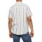 3DFNW_2 Lucky Brand Striped Dobby Western Shirt - Linen, Short Sleeve