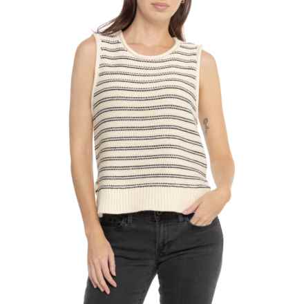 Lucky Brand Striped Tank Top in Cream Combo