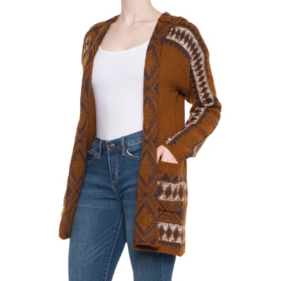 Tribal Hooded Cardigan Sweater 