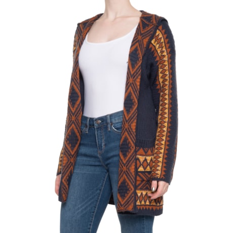 Lucky Brand Tribal Hooded Cardigan 