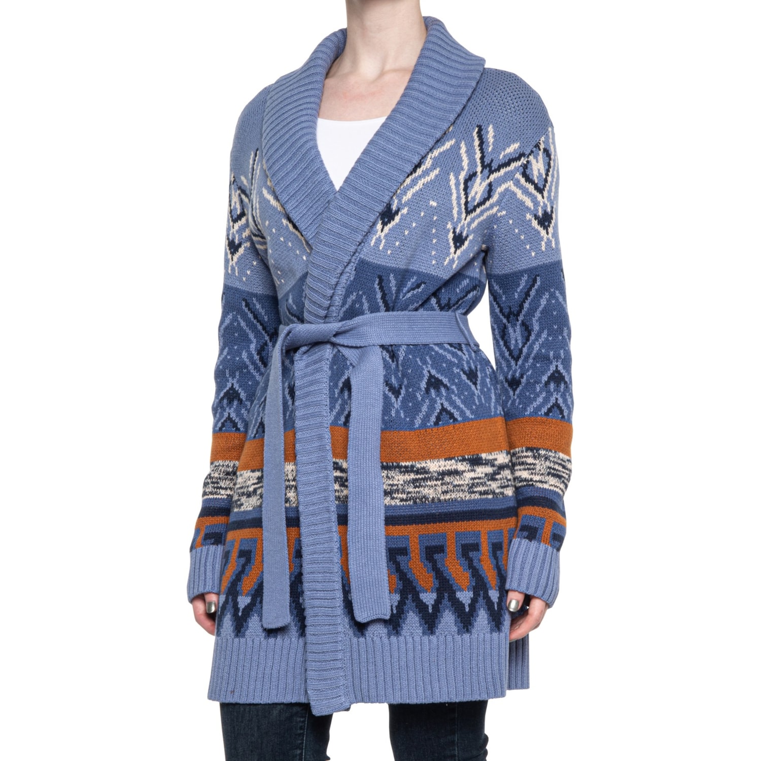 Tribal Wrap Cardigan Sweater 