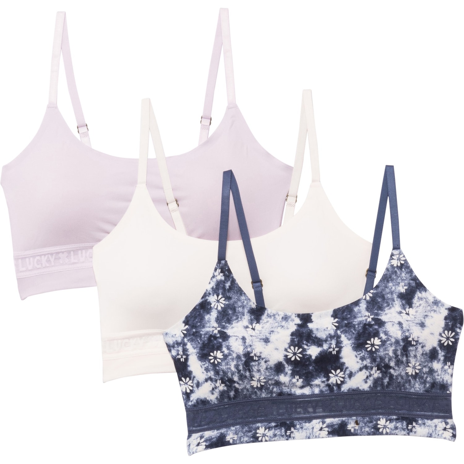 Lucky Brand Trimmed Laser Lounge Bra 