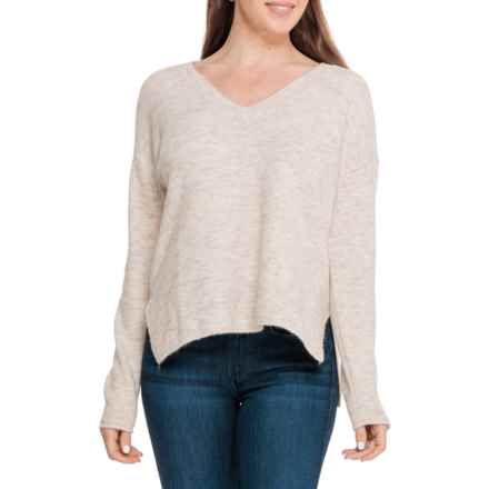 Lucky Brand V-Neck Sweater in Oat Milk