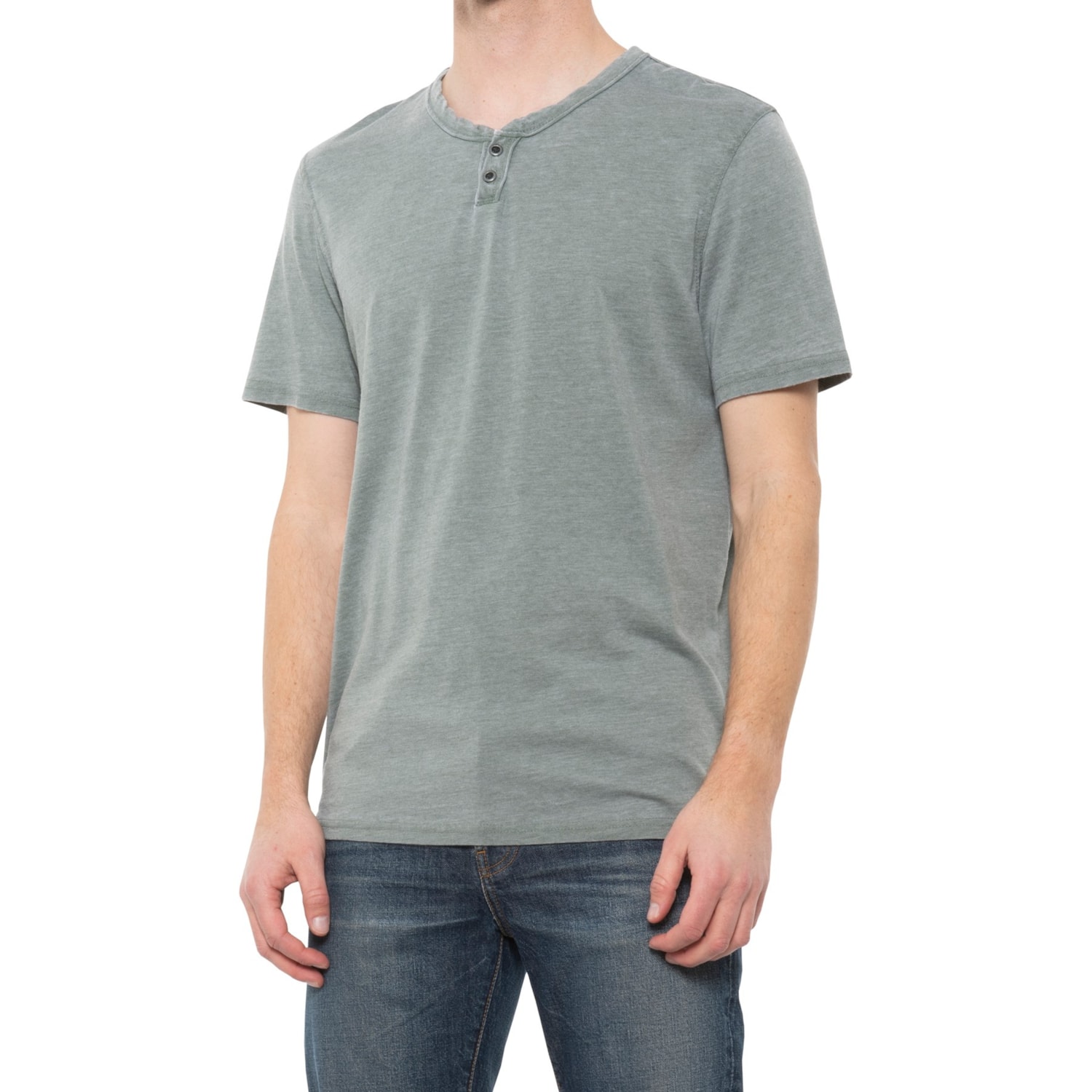 Lucky Brand Venice Burnout Henley Shirt 