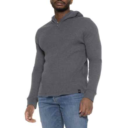 Lucky Brand Waffle Knit Hoodie in Iron Gate