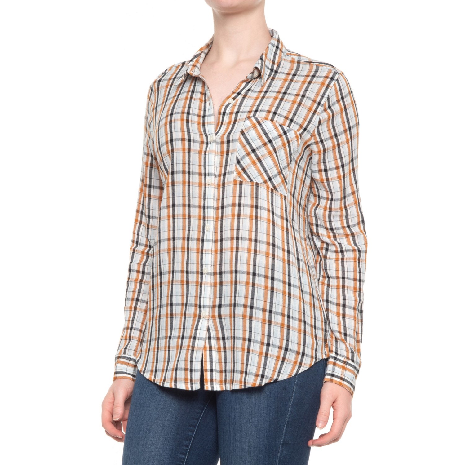 Lucky Brand YarnDyed Gauze Plaid Shirt (For Women)