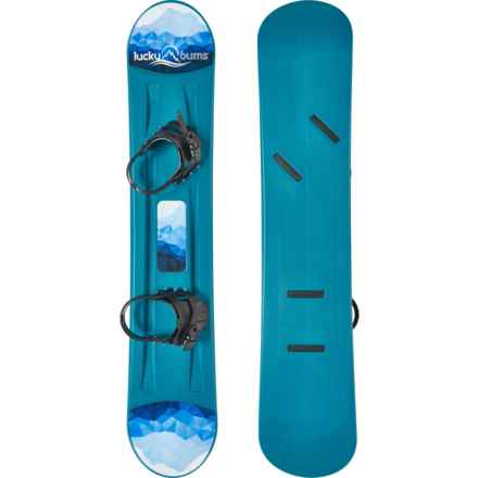 Lucky Bums 120 cm Snowboard with Bindings (For Boys and Girls) in Green