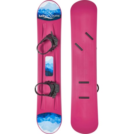 Lucky Bums 120 cm Snowboard with Bindings (For Boys and Girls) in Pink