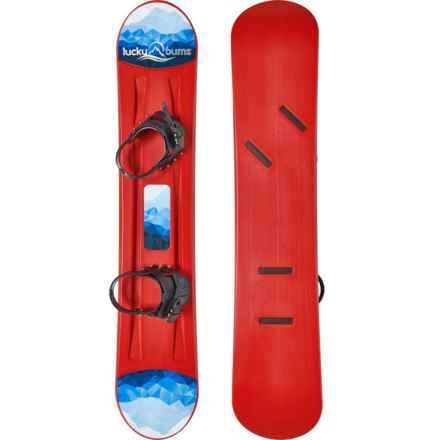 Lucky Bums 120 cm Snowboard with Bindings (For Boys and Girls) in Red
