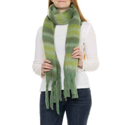 Lulla Striped Blanket Scarf (For Women) in Green