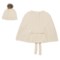 446AF_2 LULURAIN Cable-Knit Belted Cape with Hat Set (For Big Girls)