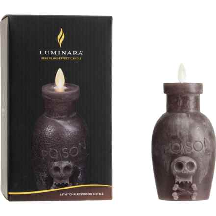 Luminara Chalky Poison Bottle Flameless Candle - 2.8x6” in Brown