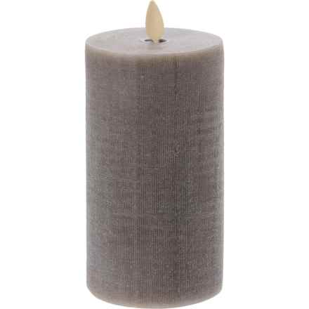Luminara Linen Flameless Pillar Candle - 3x6” in Unscented