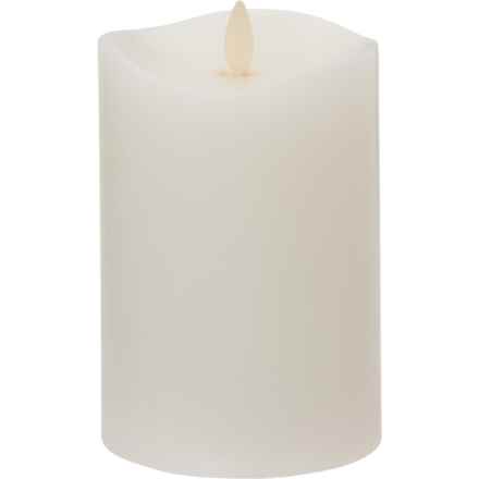 Luminara Melted Smooth Flameless Pillar Candle - 3.5x5.5” in Unscented
