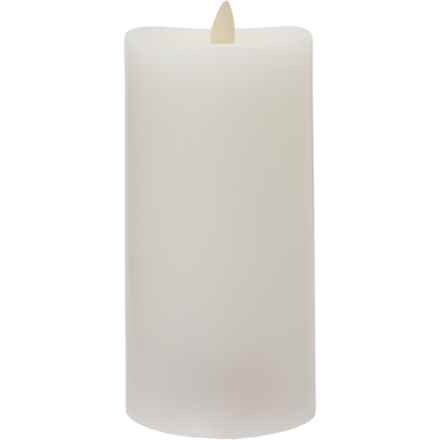 Luminara Melted Smooth Flameless Pillar Candle - 3x6.5" in Unscented