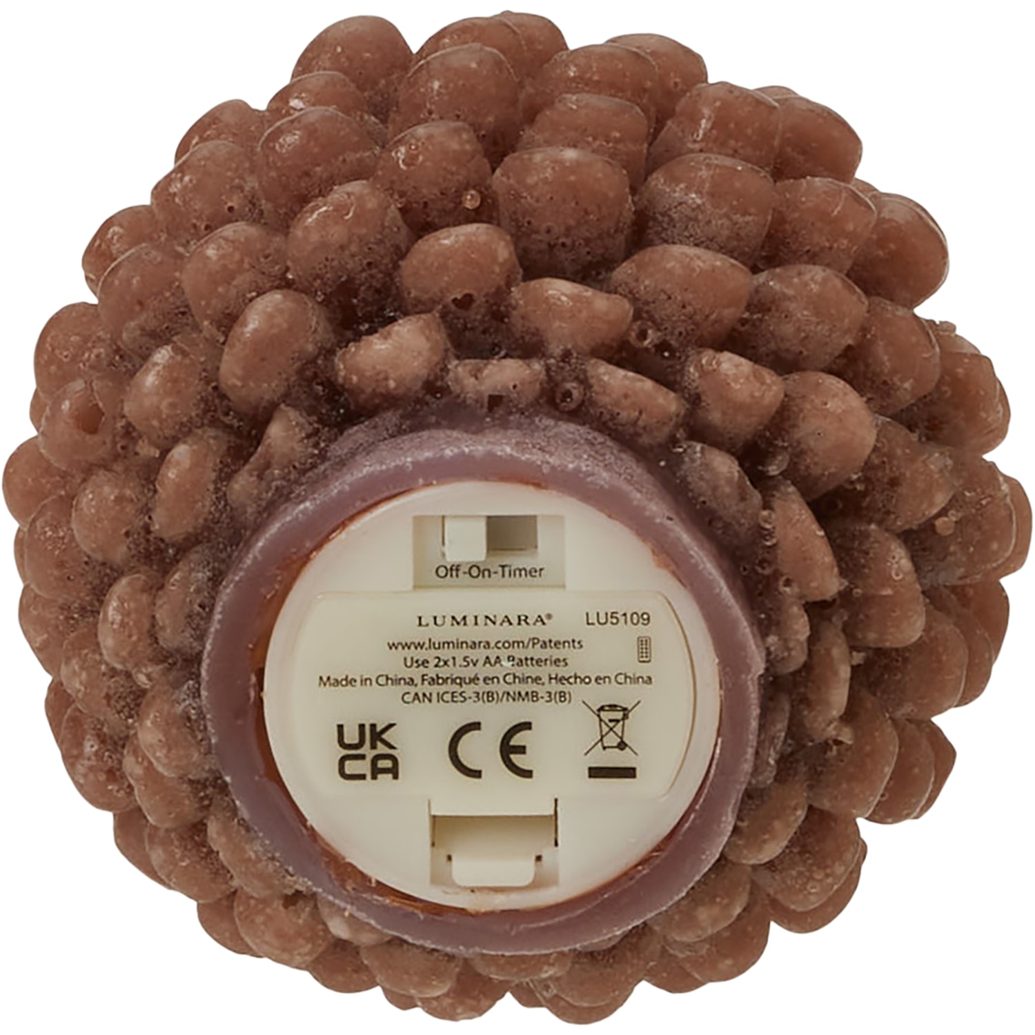 Lot Of 2 Luminara Chocolate Flameless LED Candles 7” Mocha Brown Glitter Remote-1094232
