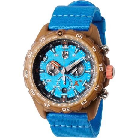 Luminox Bear Grylls Survival ECO Master Watch - 45 mm, Woven Fabric Strap (For Men) in Blue Tide