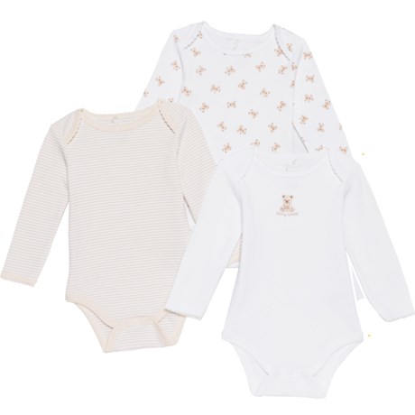 LUXE THREADS Infant Boys Baby Bodysuits - 3-Pack, Long Sleeve in Multi