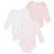 LUXE THREADS Infant Girls Fashion Baby Bodysuits - 3-Pack, Long Sleeve in Multi