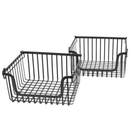 M Design Classico Deep Wire Basket Set - 2-Pack, 16x9x6” in Bronze