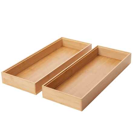 M Design Frombu Drawer Organizers - 2-Pack, 15x6x2” in Natural