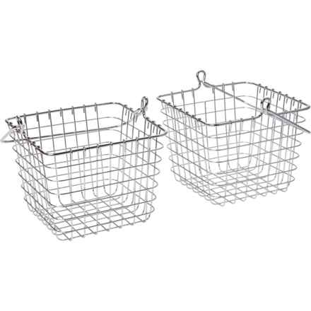 M Design Wire Basket - 2-Pack, 7x7x5.25” in Chrome