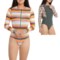 4RJVC_3 Maaji Ditsy Duo Triton One-Piece Swimsuit - Reversible, Zip Front, Long Sleeve