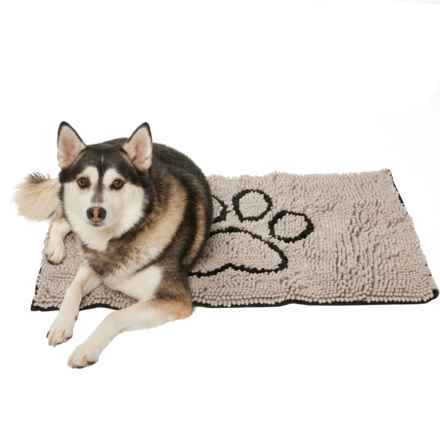 Mac & Molly Classic Paw Pet Doormat - 32x20” in Silver/Black