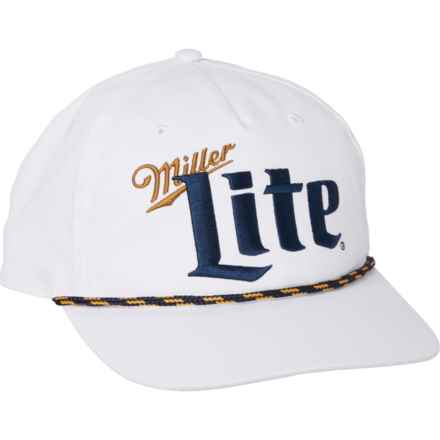 Mad Engine Miller Light Oval Baseball Cap (For Men) in White