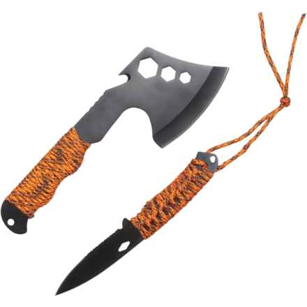 Mad Man Hatchet and Knife Set in Black/Orange