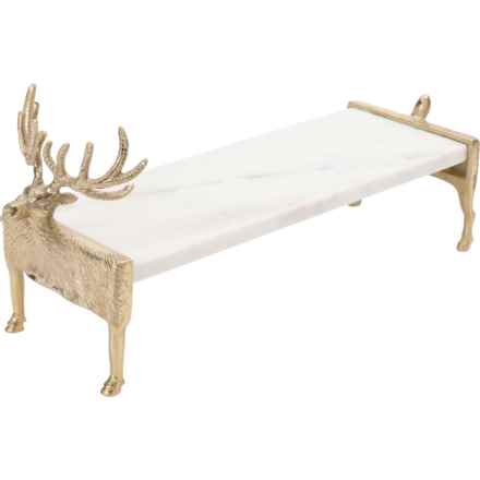 Made in India Deer Serving Board - 8.5x19.75x6.25” in Multi
