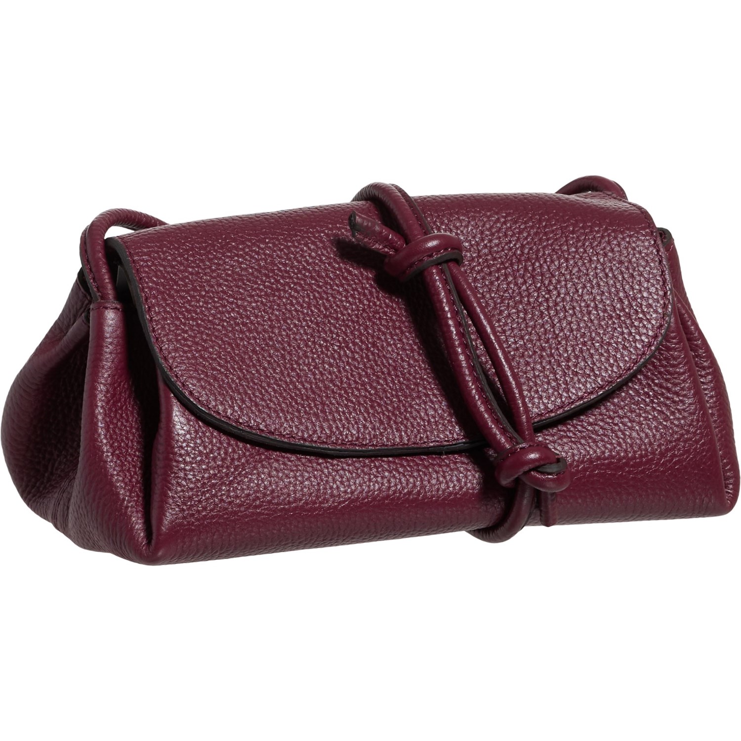 Made in India Flap-Over Triple Entry Crossbody Bag - Leather