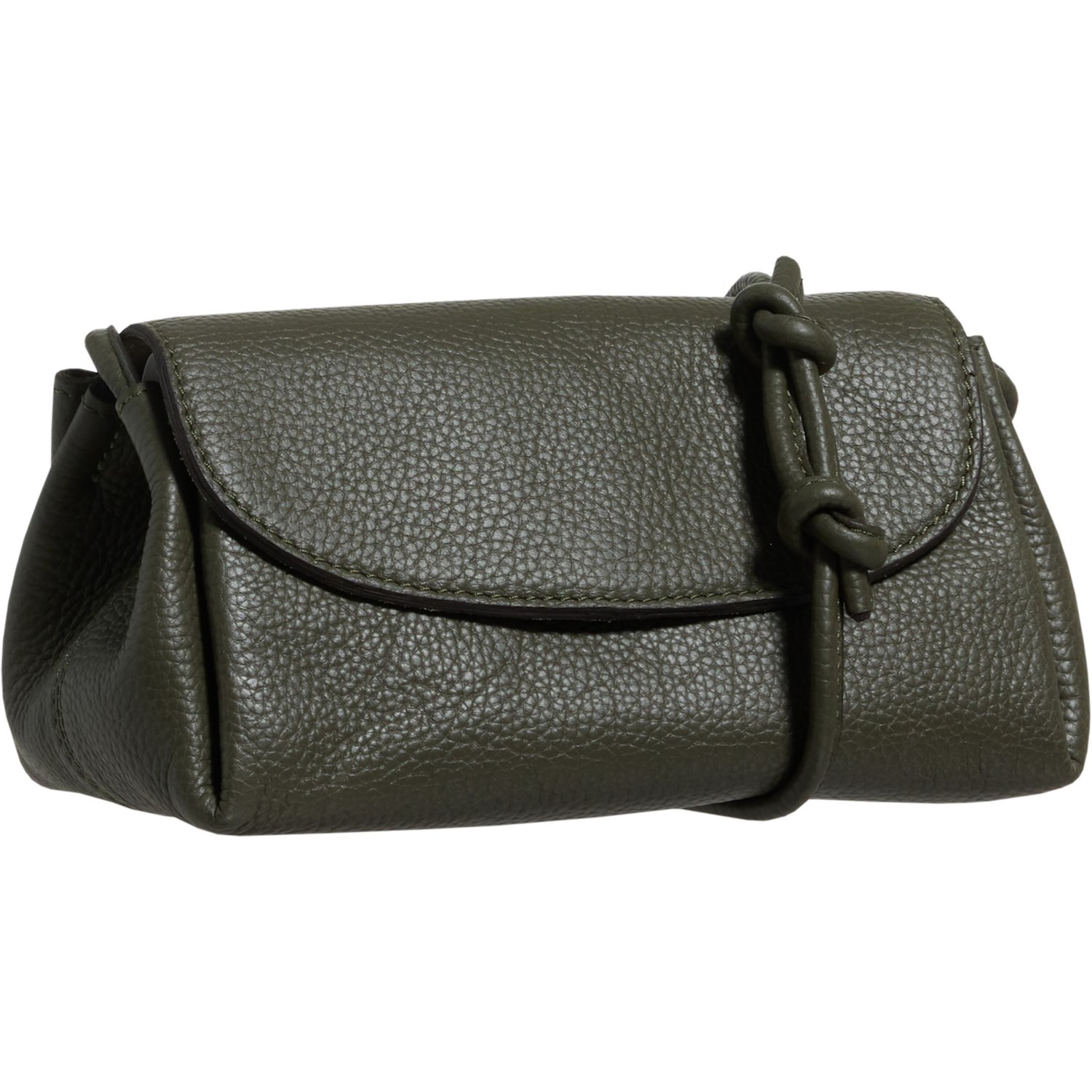 Made in India Flap-Over Triple Entry Crossbody Bag - Leather