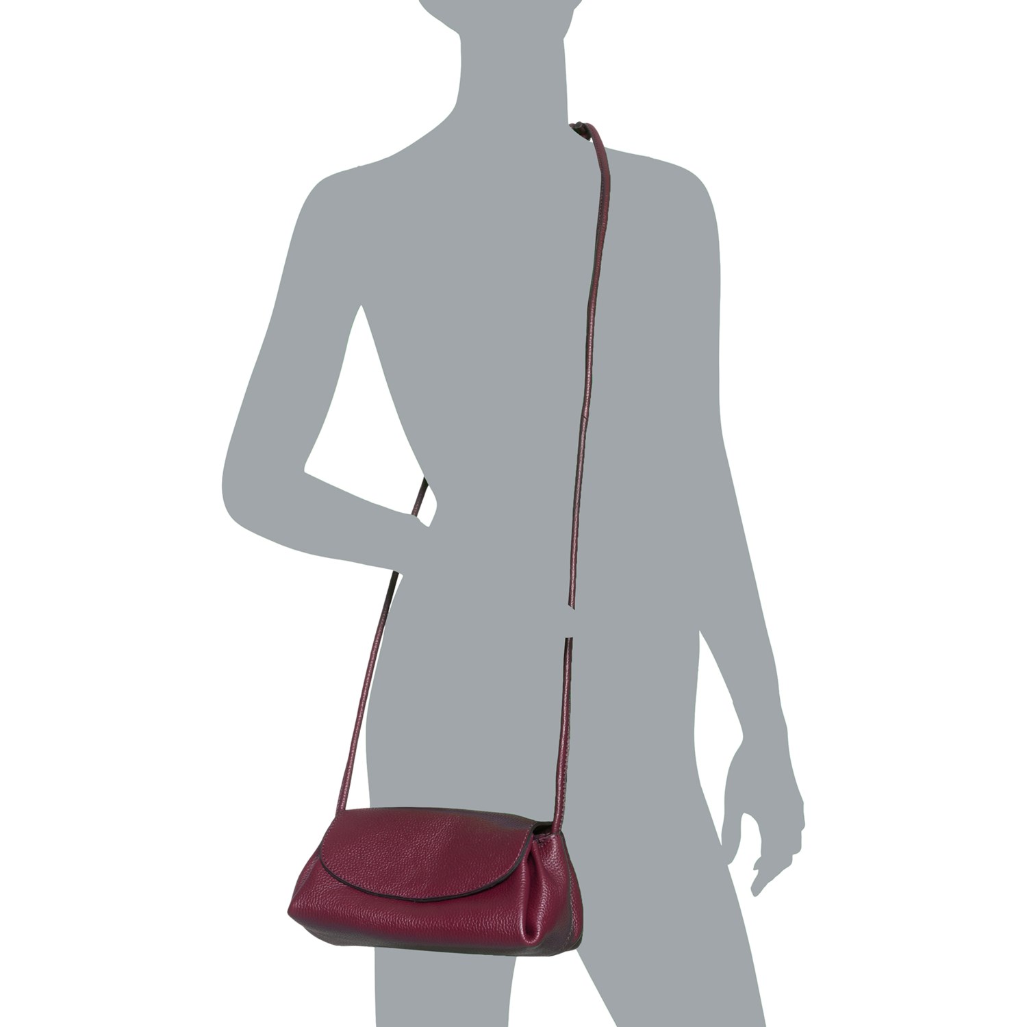 (取寄) メイドインインディア トリプル エントリー クロスボディ バッグ - レザー Made in India Flap-Over Triple Entry Crossbody Bag - Leather  Burgundy Made in India Flap-Over Triple Entry Crossbody Bag - Leather