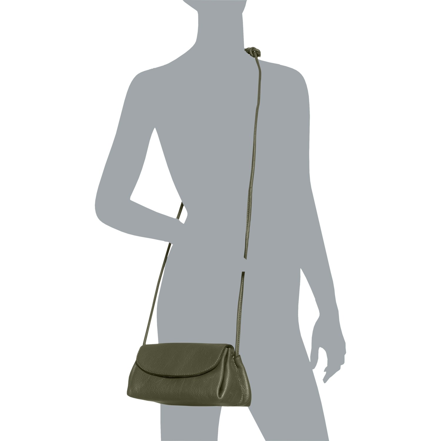 Made in India Flap-Over Triple Entry Crossbody Bag - Leather