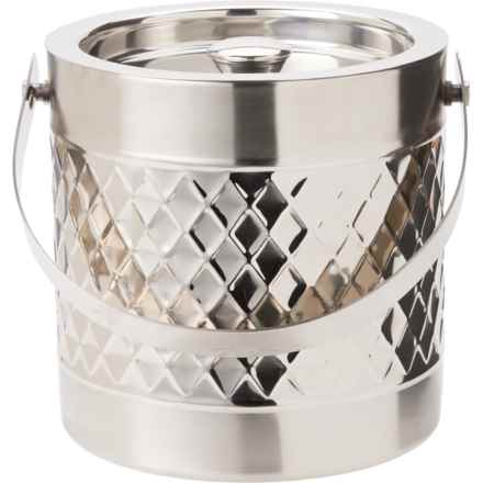 Made in India Geo Diamond Ice Bucket - 3 qt. in Silver