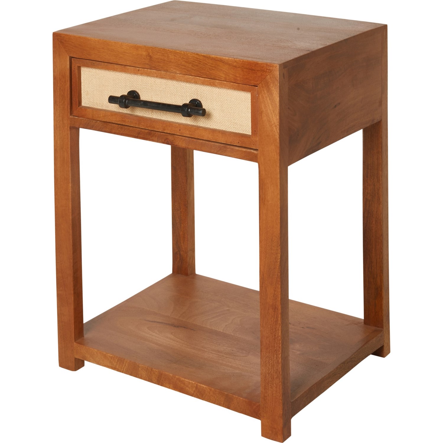 Made In India Mango Wood Bedside Table With Jute - Save 27%