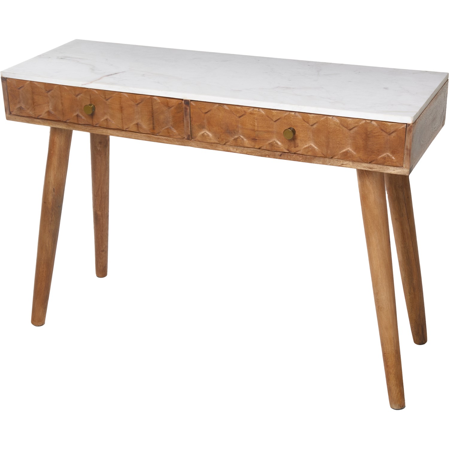 Made in India Marble Top TwoDrawer Console Table 42x14x30” Save 28